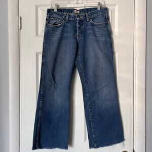 Tilt Newport Boycut Raw-Hem Jeans - Size 7S